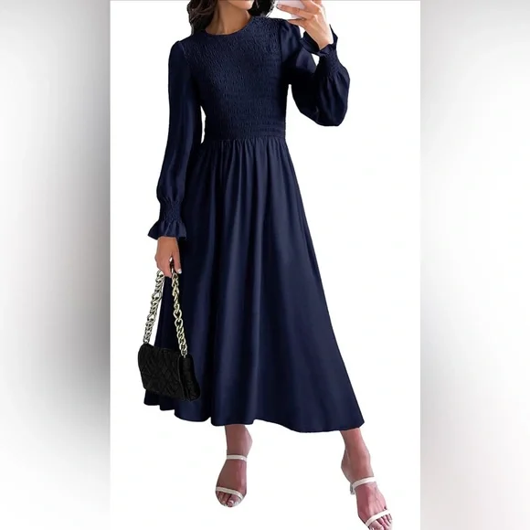 sachin and babi light blue dress Jacansi Women's 3/4 Sleeve Maxi Dress with Pockets - XXL Navy | Casual Boat  Neck Style | Buy Now with Express International Delivery main image 1